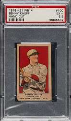 1920-1921 W514 #100 Benny Kauff PSA EX+ 5.5