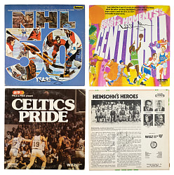 Circa 1970s Baseball, Hockey, and Basketball Record Album Collection (12) Including Six Signed Albums by John Havlicek and Ken Dryden