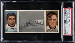 1912 T202 Hassan Triple Folder "Devlin Gets His Man" Christy Mathewson/Meyers PSA VG 3