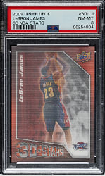 2009-2010 Upper Deck 3D Stars Basketball #3D-LJ LeBron James PSA NM-MT 8