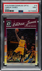 2016-2017 Panini Donruss Optic Basketball #15 LeBron James Holo PSA MINT 9