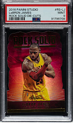 2016-2017 Panini Studio Rock Solid Basketball #RS-LJ LeBron James PSA MINT 9