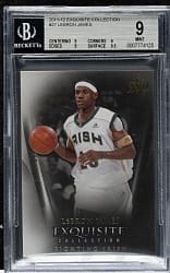 2011-2012 Upper Deck Exquisite Collection #27 LeBron James #62/99 BGS MINT 9