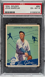 1934 R320 Goudey #69 John Marcum PSA EX-MT 6