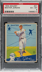 1934 R320 Goudey #31 Baxter Jordan PSA EX-MT 6