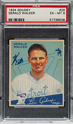 1934 R320 Goudey #26 Gerald Walker PSA EX-MT 6