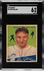 1934 R320 Goudey #67 Bob Weiland SGC EX/NM 6