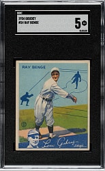 1934 R320 Goudey #24 Ray Benge SGC EX 5