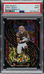 2024 Panini Select Football #169 Jerry Jeudy Black Prizm #1/1 PSA MINT 9