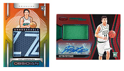 2020 and 2024 Panini Basketball Relic and Signature Payton Pritchard and Yuki Kawamura Pair - Serial Numbered to 99 and 15