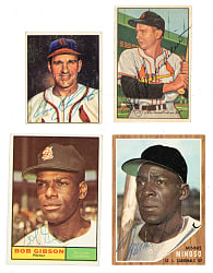 Signed 1950 to 1964 Topps and Bowman St. Louis Cardinals Collection (105) Including Minnie Minoso, Bob Gibson, and Enos Slaughter