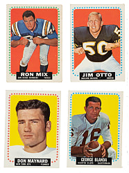 1964 Topps Football Partial Set (106/176) Plus 69 Duplicates