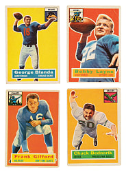 1956 Topps Football Partial Set (89/120) Plus Checklist, Five Contest Cards, and 27 Duplicates