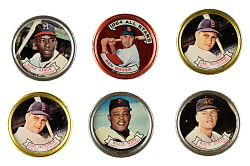 1964 Topps Coins Collection (23) Including Hank Aaron, Willie Mays, and Carl Yastrzemski