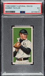 1909-1911 T206 White Border Dummy Taylor PSA EX 5