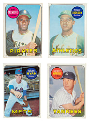 1969 Topps Partial Set (422/664) Including Mickey Mantle, Nolan Ryan, and Reggie Jackson Rookie