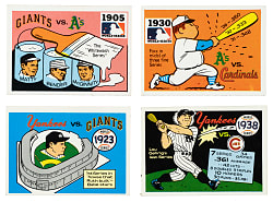 Lot # 3925: 1970 and 1971 Fleer "World Series" Complete and Near-Complete Set Trio (3 Sets, 211 Cards) Plus Wrapper