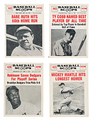 1961 Nu-Card Baseball Scoops Partial Set (55/80) Plus 38 Duplicates