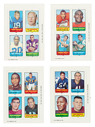 1969 Topps Football 4-in-1 Complete Set (66) Plus Complete Set of Mini-Albums (26)