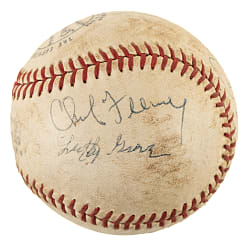 Hall of Fame and Stars Multi-Signed Baseball with Bert Blyleven and Lefty Grove