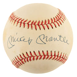 Mickey Mantle Single-Signed Baseball - JSA