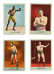 1911 T225 Khedival "Prize Fight Series 101" and "Prize Fight Series 102" Complete and Near-Complete Set Pair (2 Sets, 42 Cards)