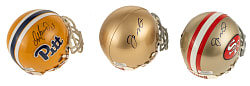 Joe Montana and Dan Marino Signed Mini Helmet Trio - JSA