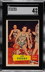 1957-1958 Topps Basketball #17 Bob Cousy Rookie SGC VG/EX 4