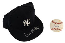 Don Mattingly Single-Signed Baseball and New York Yankees Cap Pair - JSA