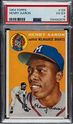 1954 Topps #128 Hank Aaron Rookie PSA VG-EX 4