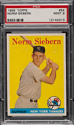 1958 Topps #54 Norm Siebern PSA MINT 9
