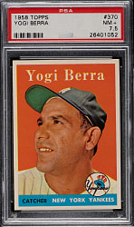 1958 Topps #370 Yogi Berra PSA NM+ 7.5