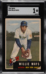 1953 Topps #244 Willie Mays SGC POOR 1
