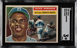 1956 Topps #30 Jackie Robinson White Back SGC VG 3