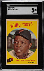 1959 Topps #50 Willie Mays SGC EX 5
