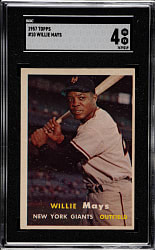 1957 Topps #10 Willie Mays SGC VG/EX 4