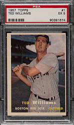 1957 Topps #1 Ted Williams PSA EX 5