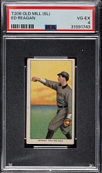 1909-1911 T206 White Border Ed Reagan Southern Leaguer PSA VG-EX 4 - Old Mill Back