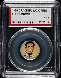 1930 Cracker Jack Pins Lefty Grove PSA NM 7
