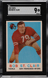1959 Topps Football #58 Bob St. Clair SGC MINT 9