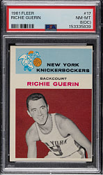 1961-1962 Fleer Basketball #17 Richie Guerin Rookie PSA NM-MT 8 (OC)