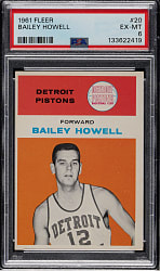 1961-1962 Fleer Basketball #20 Bailey Howell Rookie PSA EX-MT 6