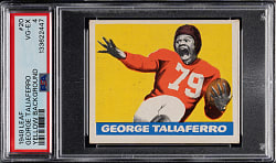 1948 Leaf Football #20 George Taliaferro Yellow Background PSA VG-EX 4