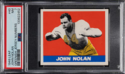 1948 Leaf Football #40 John Nolan Green Numbers PSA NM 7