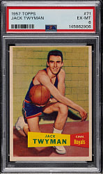 1957-1958 Topps Basketball #71 Jack Twyman Rookie PSA EX-MT 6