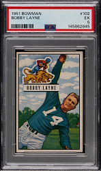 1951 Bowman Football #102 Bobby Layne PSA EX 5