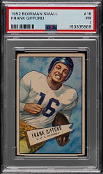 1952 Bowman Small Football #16 Frank Gifford Rookie PSA POOR 1