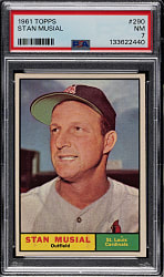 1961 Topps #290 Stan Musial PSA NM 7