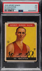 1933 R338 Sport Kings Basketball #5 Ed Wachter PSA FAIR 1.5