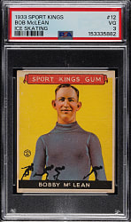 1933 R338 Sport Kings #12 Bobby McLean PSA VG 3